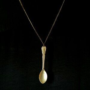 Gold Spoon Charm Necklace